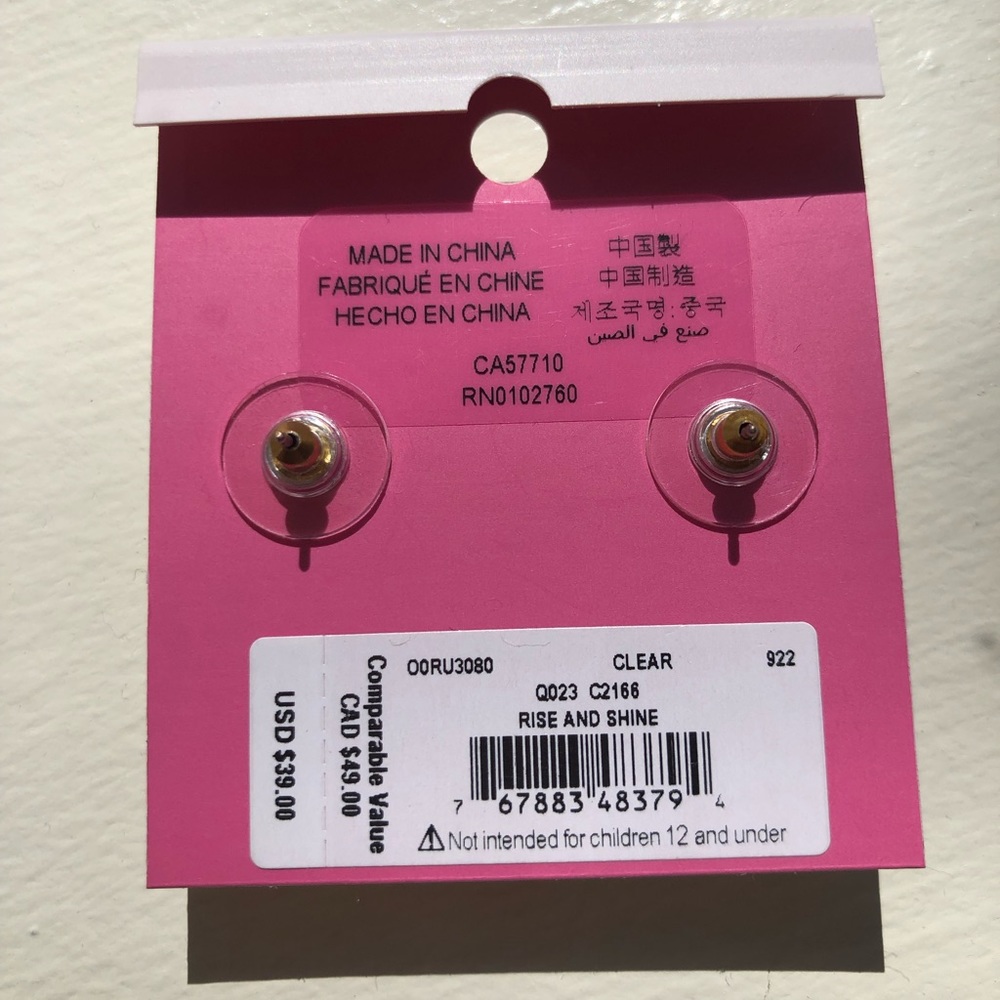 KATE SPADE • Rise & Shine Cubic Zirconia Earrings - Picture 2 of 3